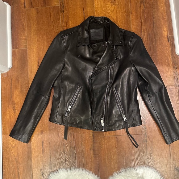 ALLSAINTS Dalby Leather Biker Jacket - Picture 9 of 17